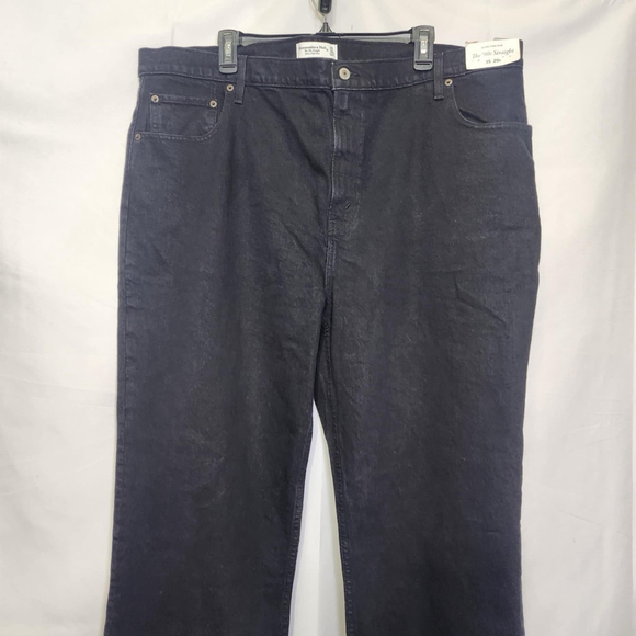 Abercrombie & Fitch The '90s Straight Ultra High Rise Jeans 35/20R Black - Picture 2 of 10